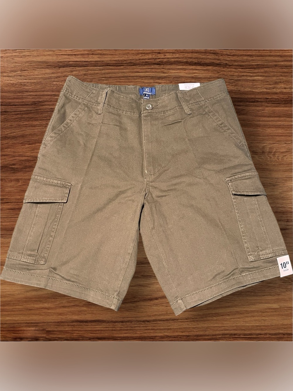 New George cargo green military shorts